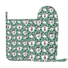 Load image into Gallery viewer, Husky Expressions and Playful Paws Oven Gloves-Kitchen Decor-Mint Green-One Size-5