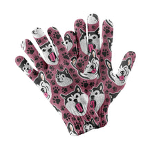 Load image into Gallery viewer, Husky Expressions &amp; Playful Paws Touch Screen Gloves-Accessories-Accessories, Dog Dad Gifts, Dog Mom Gifts, Gloves-Rose gold-4