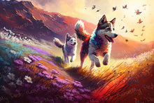 Load image into Gallery viewer, Husky Harmony Heaven Wall Art Poster-Art-Dog Art, Home Decor, Poster, Siberian Husky-6