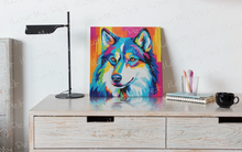 Load image into Gallery viewer, Husky in Vivid Hues Framed Wall Art Poster-Art-Dog Art, Home Decor, Poster, Siberian Husky-2