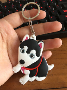 Husky Love Double-Sided Keychain-Accessories-Accessories, Dogs, Keychain, Siberian Husky-7