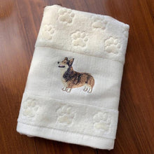Load image into Gallery viewer, Husky Love Large Embroidered Cotton Towel - Series 1-Home Decor-Dogs, Home Decor, Siberian Husky, Towel-Corgi-14