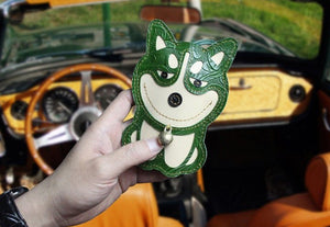 Husky Love Large Genuine Leather Keychains-Accessories-Accessories, Dogs, Keychain, Siberian Husky-20