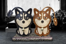 Load image into Gallery viewer, Husky Love Large Genuine Leather Keychains-Accessories-Accessories, Dogs, Keychain, Siberian Husky-23