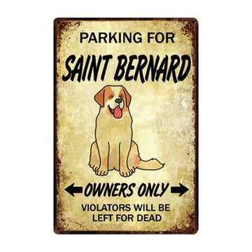 Husky Love Reserved Car Parking Sign Board-Sign Board-Car Accessories, Dogs, Home Decor, Siberian Husky, Sign Board-Saint Bernard-One Size-17