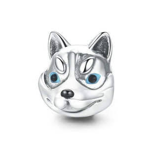 Husky Love Silver Charm Bead-Dog Themed Jewellery-Charm Beads, Dogs, Jewellery, Siberian Husky-6