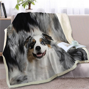 Husky Love Soft Warm Fleece Blanket-Blanket-Blankets, Dogs, Home Decor, Siberian Husky-13