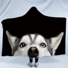 Load image into Gallery viewer, Husky Love Wearable Travel Blankets-Home Decor-Blankets, Dogs, Home Decor, Siberian Husky-10