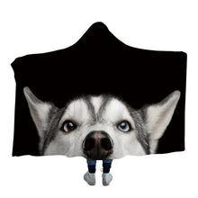 Load image into Gallery viewer, Husky Love Wearable Travel Blankets-Home Decor-Blankets, Dogs, Home Decor, Siberian Husky-3