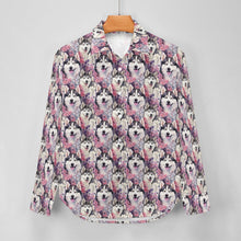 Load image into Gallery viewer, Husky Mom and Baby in Petal Bloom Women&#39;s Shirt-8