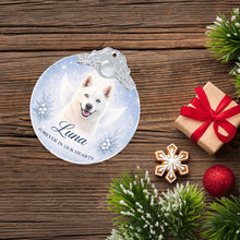 Load image into Gallery viewer, Husky Ornament - Angel Dog Memorial Design - Personalized with Photo and Name-Christmas Ornament-Christmas,Christmas Ornament,Personalize Artwork,Siberian Husky-7