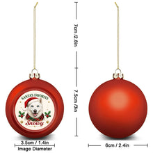 Load image into Gallery viewer, Husky Ornament - Classic Red Round Shape - Santa's Favourite Design - Personalized with Name-Christmas Ornament-Christmas,Personalize Artwork,Siberian Husky-5