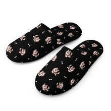 Load image into Gallery viewer, Husky Slippers for Women - Brown Husky - Flannel-Accessories,Dog Mom Gifts,Siberian Husky,Slippers-7