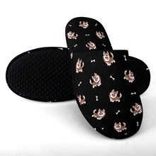 Load image into Gallery viewer, Husky Slippers for Women - Brown Husky - Flannel-Accessories,Dog Mom Gifts,Siberian Husky,Slippers-9