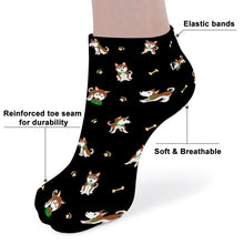 Load image into Gallery viewer, Husky Socks - Ankle Length - Playful Red Husky Adventures-Accessories-Accessories,Dog Dad Gifts,Siberian Husky,Socks-10