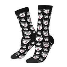 Load image into Gallery viewer, Husky Socks - Husky Expressions and Playful Paws-Wear Accessories-Black-3 Black-One Size-41