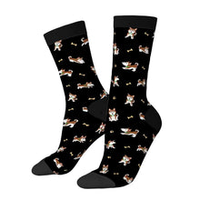 Load image into Gallery viewer, Husky Socks - Playful Red Husky Adventures-Wear Accessories-Black-3 Black-One Size-1