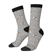 Load image into Gallery viewer, Husky Socks - Playful Red Husky Adventures-Wear Accessories-Gray-3 Black-One Size-21