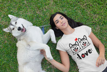 Load image into Gallery viewer, My Silver Husky My Biggest Love Women&#39;s Cotton T-Shirt - 4 Colors-Apparel-Apparel, Shirt, Siberian Husky, T Shirt-5