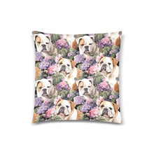 Load image into Gallery viewer, Hydrangea Haven English Bulldogs Throw Pillow Covers-Cushion Cover-English Bulldog, Home Decor, Pillows-Four Pairs-3