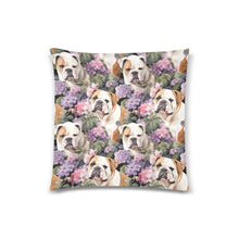 Load image into Gallery viewer, Hydrangea Haven English Bulldogs Throw Pillow Covers-Cushion Cover-English Bulldog, Home Decor, Pillows-4