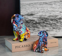 Load image into Gallery viewer, Hydro Dip Art Color Splash English Bulldog Statues - Pair of 2-Home Decor-Dog Dad Gifts, Dog Mom Gifts, English Bulldog, Home Decor, Statue-10