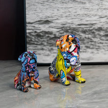 Load image into Gallery viewer, Hydro Dip Art Color Splash English Bulldog Statues - Pair of 2-Home Decor-Dog Dad Gifts, Dog Mom Gifts, English Bulldog, Home Decor, Statue-2