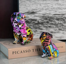Load image into Gallery viewer, Hydro Dip Art Color Splash English Bulldog Statues - Pair of 2-Home Decor-Dog Dad Gifts, Dog Mom Gifts, English Bulldog, Home Decor, Statue-9