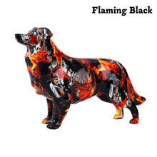 Load image into Gallery viewer, Hydro Dip Graffiti Art Border Collie Statues - 5 Colors-Home Decor-Border Collie, Dog Dad Gifts, Dog Mom Gifts, Home Decor, Statue-Flaming Black-16