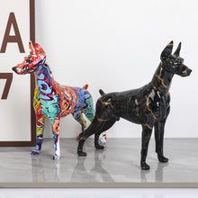 Load image into Gallery viewer, Hydro Dip Graffiti Art Doberman Statues-Home Decor-Doberman, Dog Dad Gifts, Dog Mom Gifts, Home Decor, Statue-16