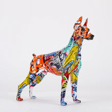 Load image into Gallery viewer, Hydro Dip Graffiti Art Doberman Statues-Home Decor-Doberman, Dog Dad Gifts, Dog Mom Gifts, Home Decor, Statue-1