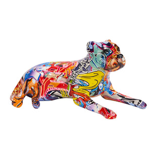 Hydro Dip Urban Graffiti Art Pit Bull Statues-Home Decor-Dog Dad Gifts, Dog Mom Gifts, Home Decor, Pit Bull, Statue-5