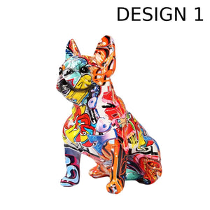 Hydro Dip Urban Graffiti French Bulldog Statues-Home Decor-Dog Dad Gifts, Dog Mom Gifts, French Bulldog, Home Decor, Statue-Design 1-10