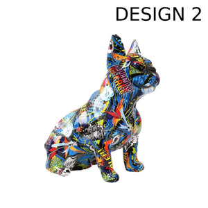 Hydro Dip Urban Graffiti French Bulldog Statues-Home Decor-Dog Dad Gifts, Dog Mom Gifts, French Bulldog, Home Decor, Statue-Design 2-11