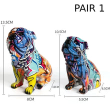 Load image into Gallery viewer, Hydro Dip Art Color Splash English Bulldog Statues - Pair of 2-Home Decor-Dog Dad Gifts, Dog Mom Gifts, English Bulldog, Home Decor, Statue-Pair 1-7
