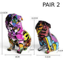 Load image into Gallery viewer, Hydro Dip Art Color Splash English Bulldog Statues - Pair of 2-Home Decor-Dog Dad Gifts, Dog Mom Gifts, English Bulldog, Home Decor, Statue-Pair 2-9