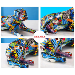 Hydro Dip Urban Graffiti Art Pit Bull Statues-Home Decor-Dog Dad Gifts, Dog Mom Gifts, Home Decor, Pit Bull, Statue-6