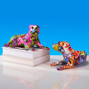 Hydro Dip Urban Graffiti Art Pit Bull Statues-Home Decor-Dog Dad Gifts, Dog Mom Gifts, Home Decor, Pit Bull, Statue-8