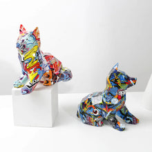 Load image into Gallery viewer, Hydro Dip Urban Graffiti Art Sitting German Shepherd Statues-Home Decor-Dog Dad Gifts, Dog Mom Gifts, German Shepherd, Home Decor, Statue-5