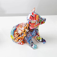 Load image into Gallery viewer, Hydro Dip Urban Graffiti Art Sitting German Shepherd Statues-Home Decor-Dog Dad Gifts, Dog Mom Gifts, German Shepherd, Home Decor, Statue-8