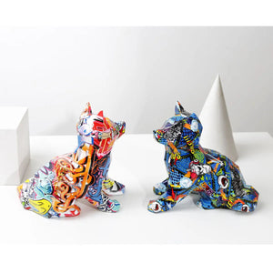 Hydro Dip Urban Graffiti Art Sitting Shiba Inu Statues-Home Decor-Dog Dad Gifts, Dog Mom Gifts, Home Decor, Shiba Inu, Statue-11