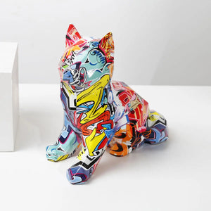 Hydro Dip Urban Graffiti Art Sitting Shiba Inu Statues-Home Decor-Dog Dad Gifts, Dog Mom Gifts, Home Decor, Shiba Inu, Statue-16