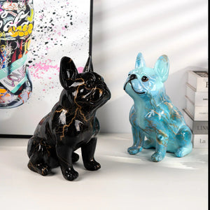 Hydro Drip Art Blue French Bulldog Statue-Home Decor-Dog Dad Gifts, Dog Mom Gifts, French Bulldog, Home Decor, Statue-11
