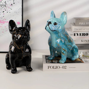 Hydro Drip Art Blue French Bulldog Statue-Home Decor-Dog Dad Gifts, Dog Mom Gifts, French Bulldog, Home Decor, Statue-15