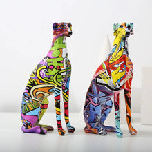 Load image into Gallery viewer, Hydro Drip Art Sitting Greyhound / Whippet Statues-Home Decor-Dog Dad Gifts, Dog Mom Gifts, Greyhound, Home Decor, Statue, Whippet-11