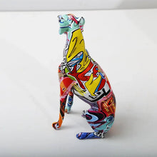 Load image into Gallery viewer, Hydro Drip Art Sitting Greyhound / Whippet Statues-Home Decor-Dog Dad Gifts, Dog Mom Gifts, Greyhound, Home Decor, Statue, Whippet-7