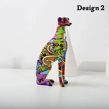 Load image into Gallery viewer, Hydro Drip Art Sitting Greyhound / Whippet Statues-Home Decor-Dog Dad Gifts, Dog Mom Gifts, Greyhound, Home Decor, Statue, Whippet-Design 2-9
