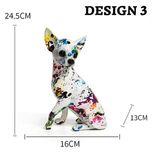 Hydro Drip Urban Graffiti Art Chihuahua Statues - 4 Colors-Home Decor-Chihuahua, Dog Dad Gifts, Dog Mom Gifts, Home Decor, Statue-Design 3-9