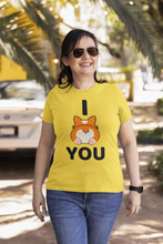 Load image into Gallery viewer, I Corgi Butt You Women&#39;s Cotton T-Shirt-Apparel-Apparel, Corgi, Shirt, T Shirt-Yellow-Small-4