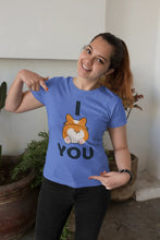 Load image into Gallery viewer, I Corgi Butt You Women&#39;s Cotton T-Shirt-Apparel-Apparel, Corgi, Shirt, T Shirt-Blue-Small-5